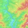 泰阜村 topographic map, elevation, terrain