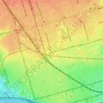 Brockton Village topographic map, elevation, terrain