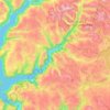 Årdal topographic map, elevation, terrain