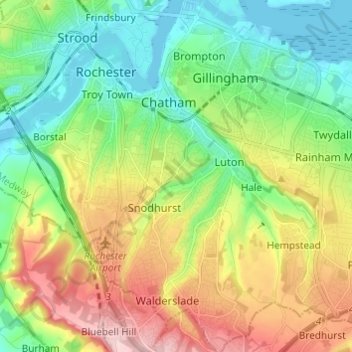 Chatham topographic map, elevation, terrain