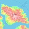Île Bylot topographic map, elevation, terrain