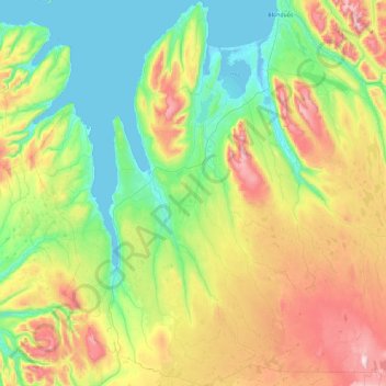 Húnaþing vestra topographic map, elevation, terrain