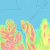 Akureyrarbær topographic map, elevation, terrain