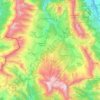 Le Dévoluy topographic map, elevation, terrain