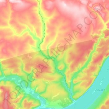 Верхняя Ослянка topographic map, elevation, terrain