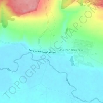 Языковка topographic map, elevation, terrain