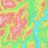 Brenta group topographic map, elevation, terrain