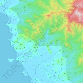 Sampoiniet topographic map, elevation, terrain