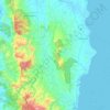 Bone topographic map, elevation, terrain