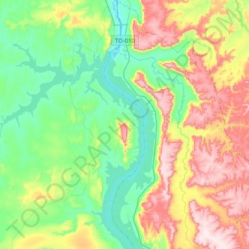 Lajeado topographic map, elevation, terrain