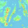 Central Visayas topographic map, elevation, terrain