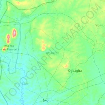 Ola Oluwa topographic map, elevation, terrain