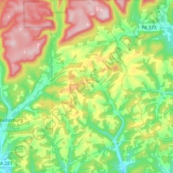 Anthony Township topographic map, elevation, terrain