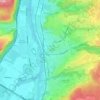 Modřany topographic map, elevation, terrain