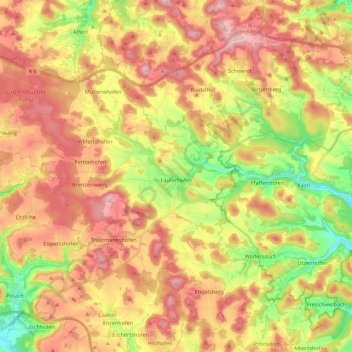 Lauterhofen topographic map, elevation, terrain