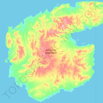 Mackenzie King Island topographic map, elevation, terrain