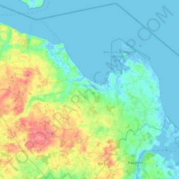 Geltinger Bucht topographic map, elevation, terrain