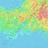 Yamaguchi topographic map, elevation, terrain