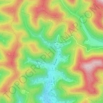 Ramberg topographic map, elevation, terrain