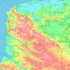 Pas-de-Calais topographic map, elevation, terrain