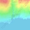 Spiddal topographic map, elevation, terrain