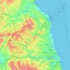 Northumberland topographic map, elevation, terrain