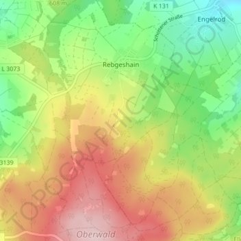 Rebgeshain topographic map, elevation, terrain