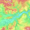 Tübingen topographic map, elevation, terrain