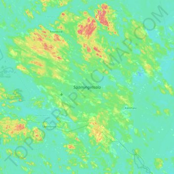 Sääminginsalo topographic map, elevation, terrain