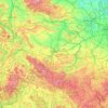 Thuringia topographic map, elevation, terrain