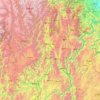 凉山彝族自治州 topographic map, elevation, terrain