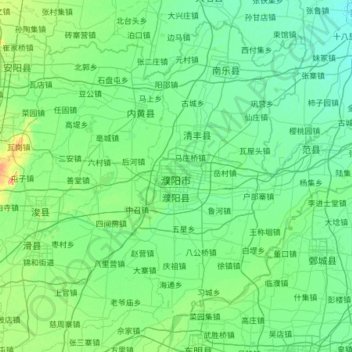 Puyang topographic map, elevation, terrain