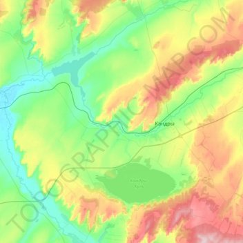 Кандринский сельсовет topographic map, elevation, terrain