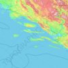 Split-Dalmatia County topographic map, elevation, terrain