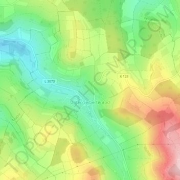 Unter-Seibertenrod topographic map, elevation, terrain