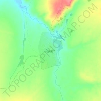 Ахмерово topographic map, elevation, terrain