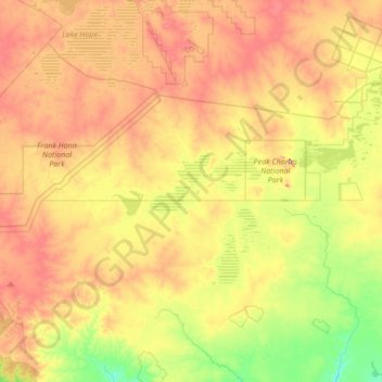 North Cascade topographic map, elevation, terrain
