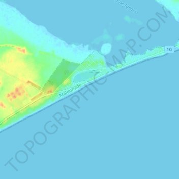 Santa Mónica topographic map, elevation, terrain