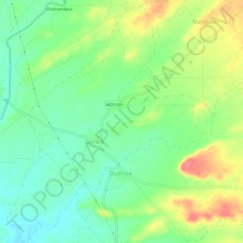 Gurara topographic map, elevation, terrain