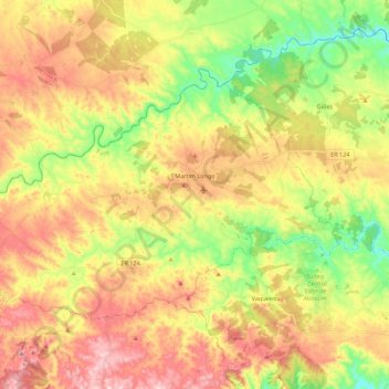 Martim Longo topographic map, elevation, terrain