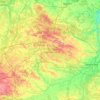 Świętokrzyskie Voivodeship topographic map, elevation, terrain