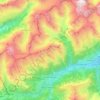 Disentis topographic map, elevation, terrain