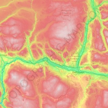 Area J (Copper Desert Country) topographic map, elevation, terrain