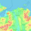 Causeway Coast and Glens District topographic map, elevation, terrain
