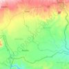 Mwea topographic map, elevation, terrain