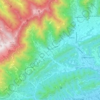 Miane topographic map, elevation, terrain