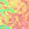 Denizli topographic map, elevation, terrain