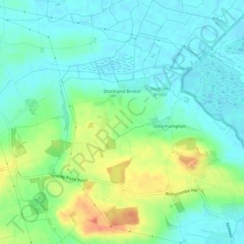 Stockland Bristol topographic map, elevation, terrain