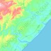 Mandeni Local Municipality topographic map, elevation, terrain