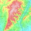 Long Mynd topographic map, elevation, terrain